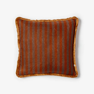 Thin Stripe Chocolate Cushion | 50cm