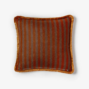 Thin Stripe Chocolate Cushion | 50cm