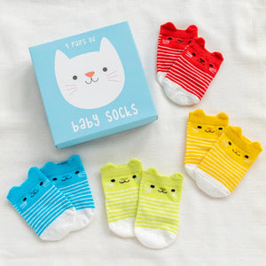 Baby Socks 4 Pairs | Kitten