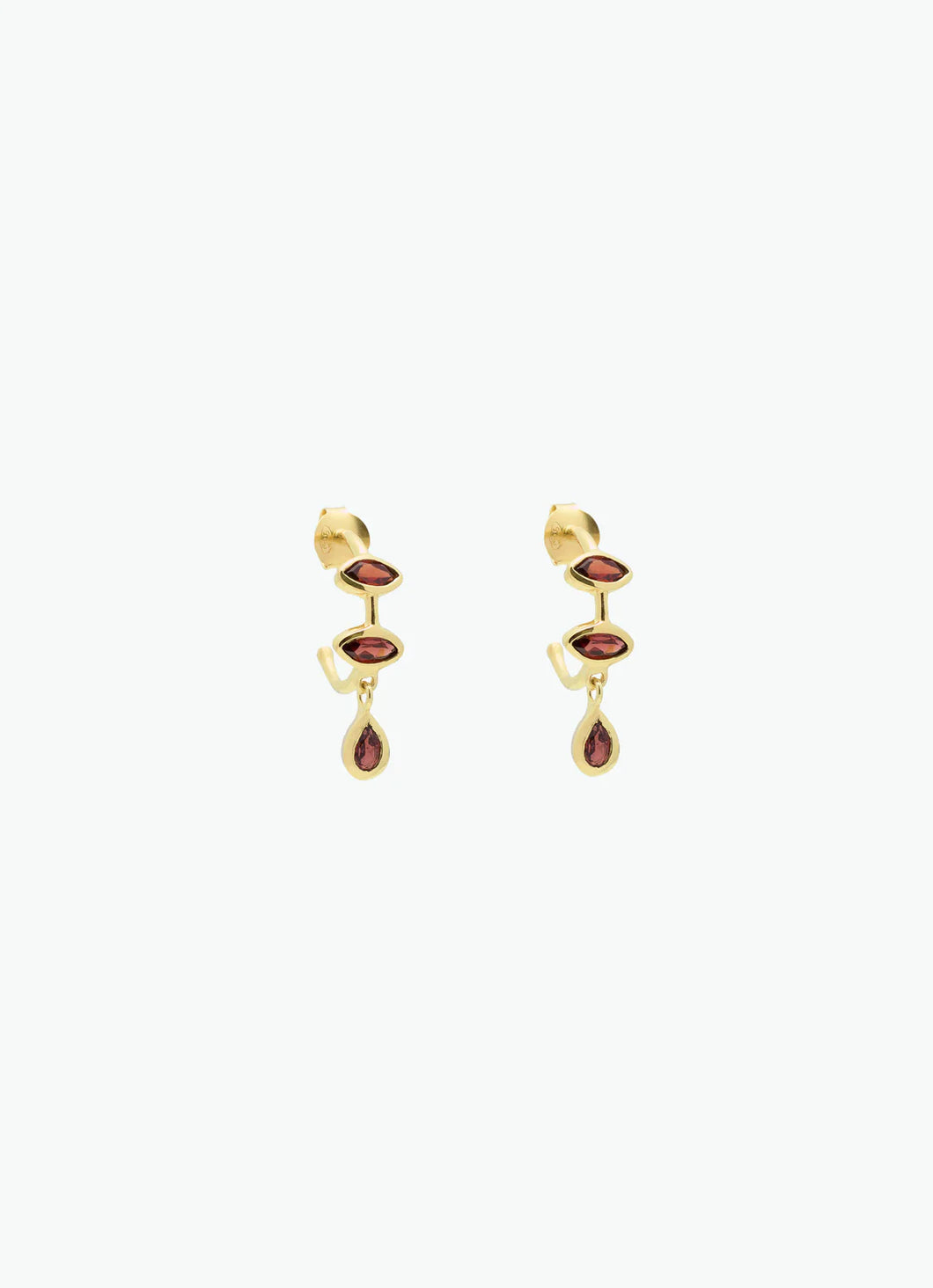 Emma Hoops | Small - Garnet