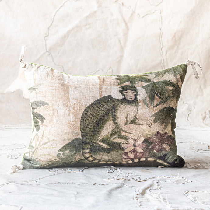 Cochin Linen Cushion | Monkey