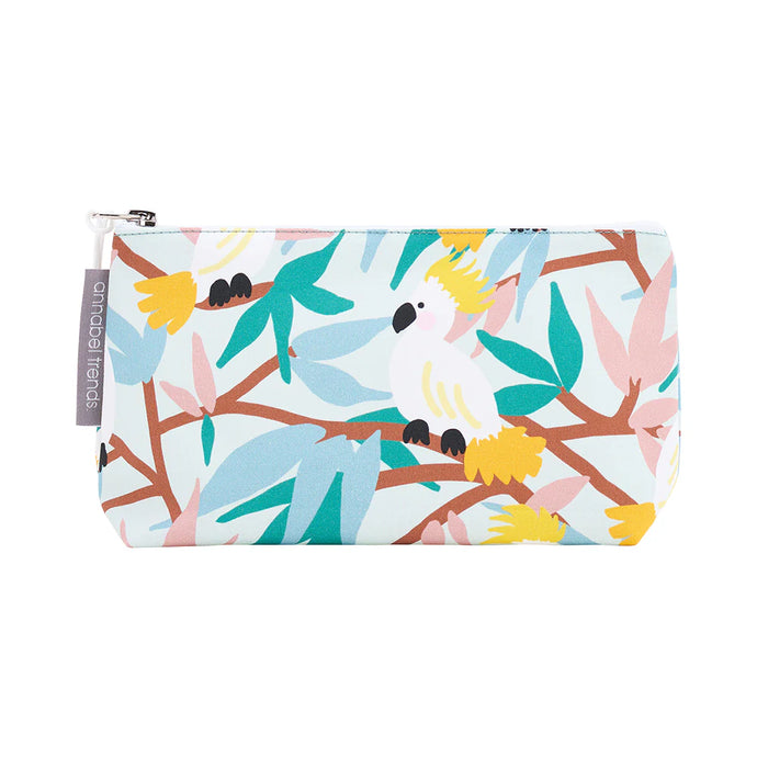 Small Cosmetic Bag | Cotton | White Cockatoos