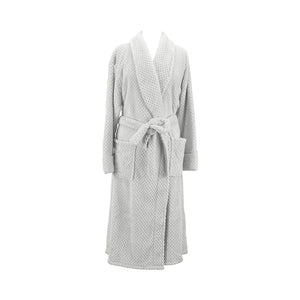 Cosy Luxe Waffle Bath Robe | Light Grey