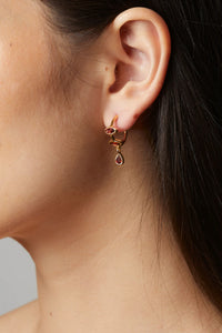 Emma Hoops | Small - Garnet