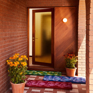 Pansy Blue Long Door Mat