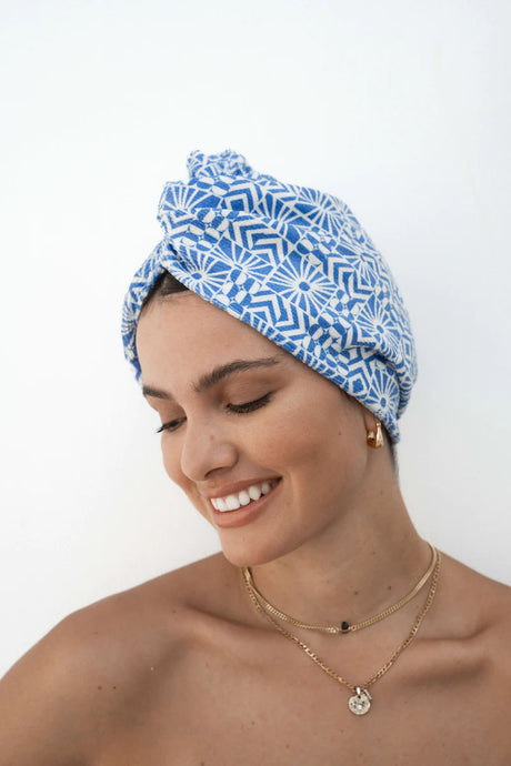 Riva Hair Towel Wrap | Mediterranean Sun