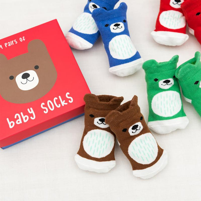 Baby Socks 4 Pairs | Bear