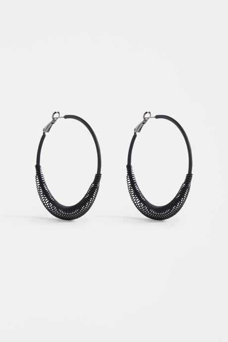 Solf Hoop Earring | Black