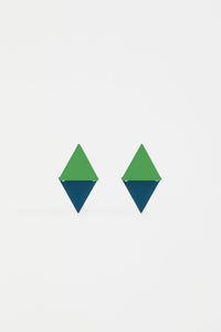 Tri Stud Earring | Electric Green