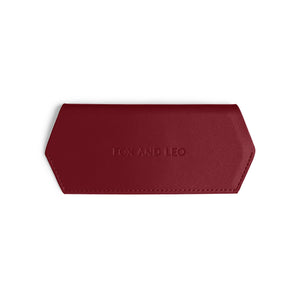 Leather Glasses Case | Burgundy