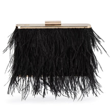 Load image into Gallery viewer, ESTELLE Feather Clutch | Black