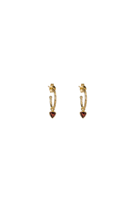 Eva Garnet Hoops | 22k Gold Vermeil