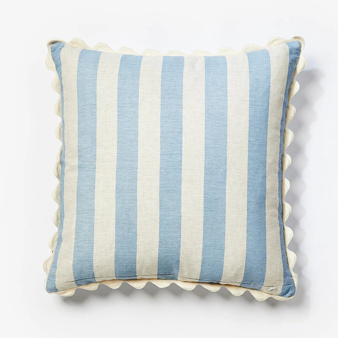 Bold Stripe Blue Cushion | 60cm
