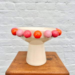 Bubble Footed Bowl | Pink & Orange