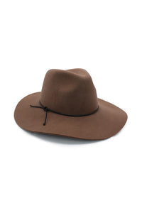 Kaiya Soft Wool Felt Fedora | Brown