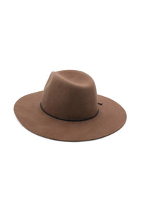 Kaiya Soft Wool Felt Fedora | Brown