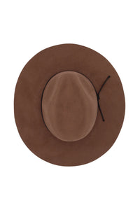 Kaiya Soft Wool Felt Fedora | Brown