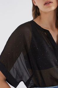 Gille Top | Black Summer Glitter