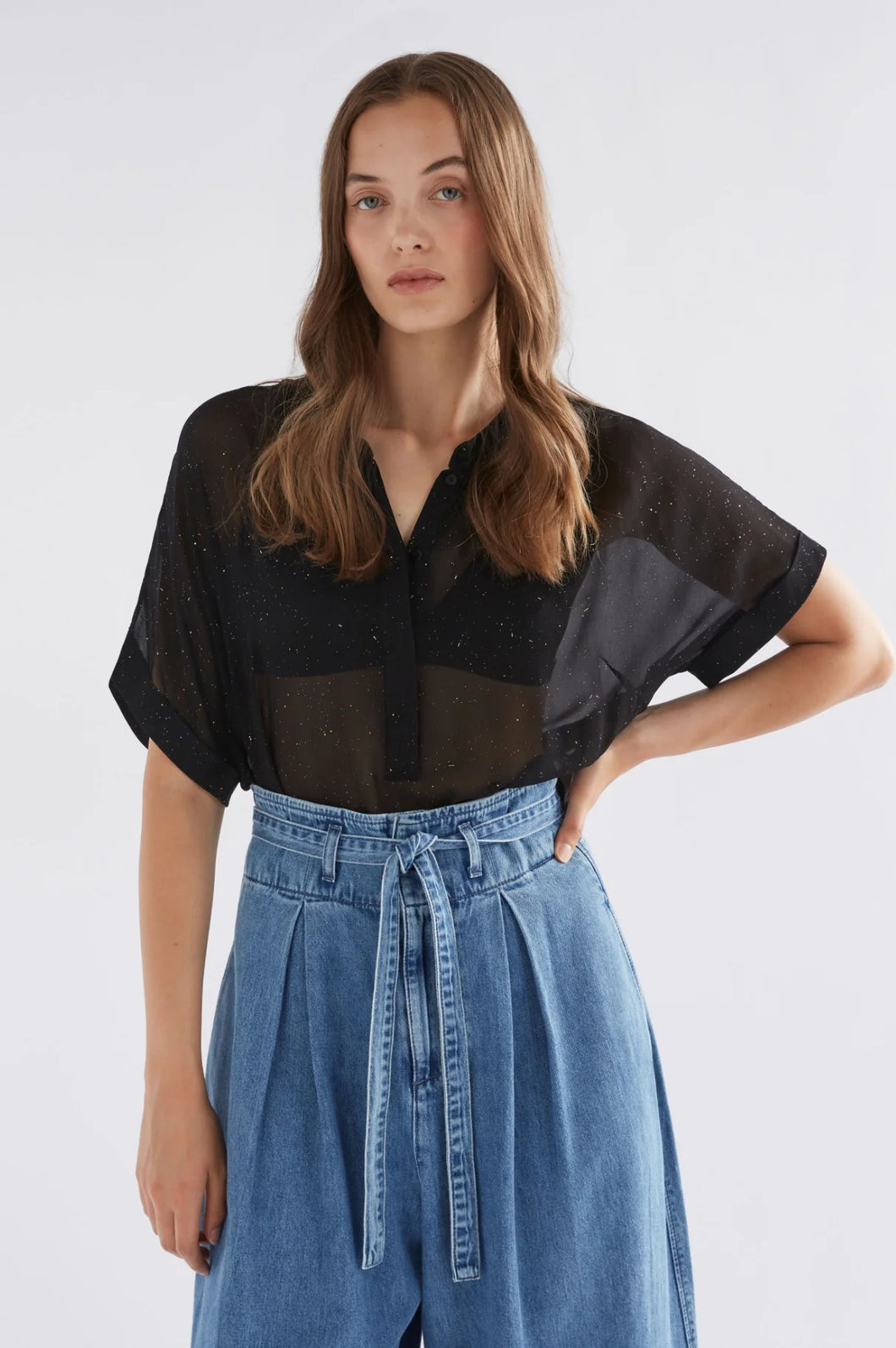 Gille Top | Black Summer Glitter