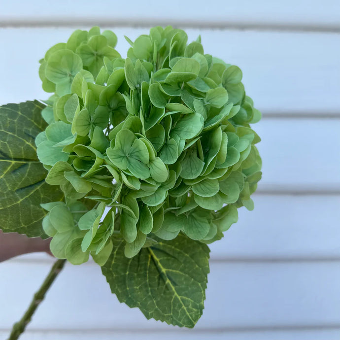 Faux Hydrangea Stem | Green