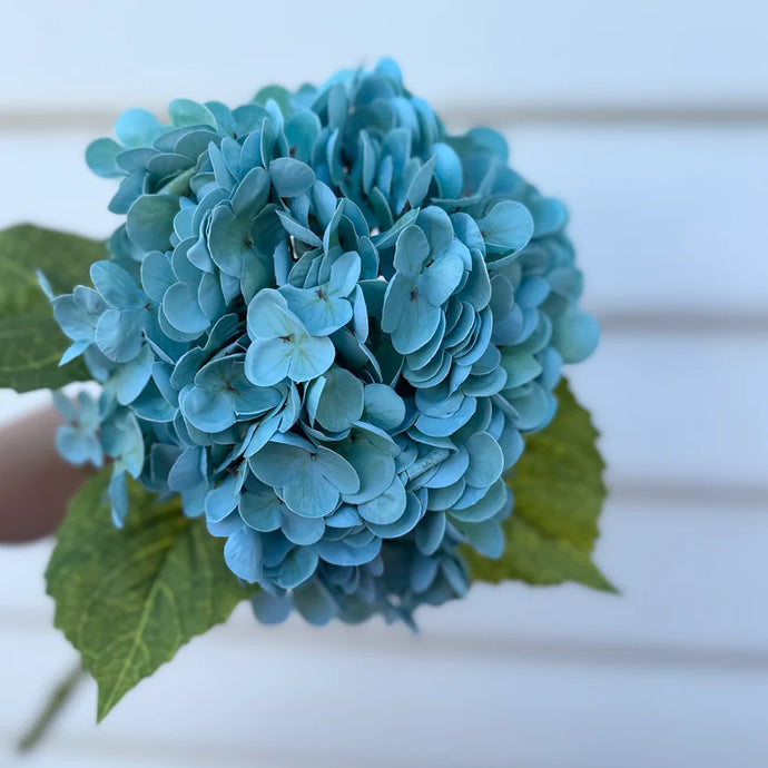 Faux Hydrangea Stem | Teal