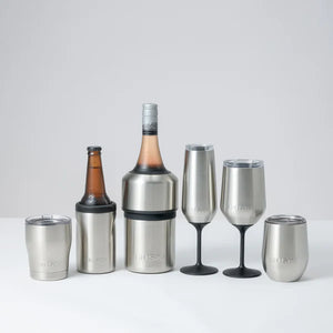 Huski Champagne Flute | Brushed Stainless