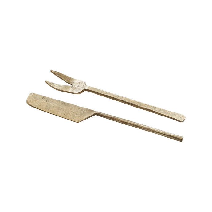 Tobi Antique Fork Knife Set | Brass
