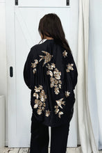 Load image into Gallery viewer, Birdy Silky Sequin Kimono | Black