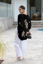Load image into Gallery viewer, Birdy Silky Sequin Kimono | Black