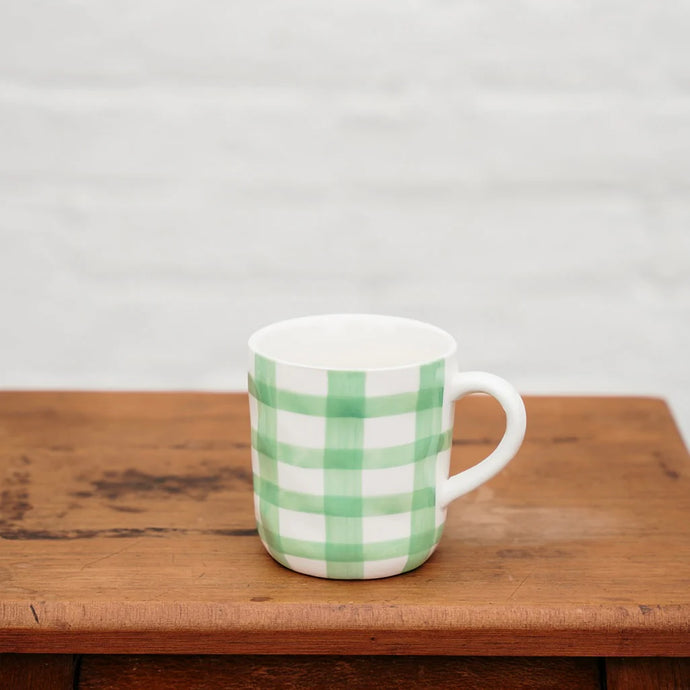 Mug | mint green gingham
