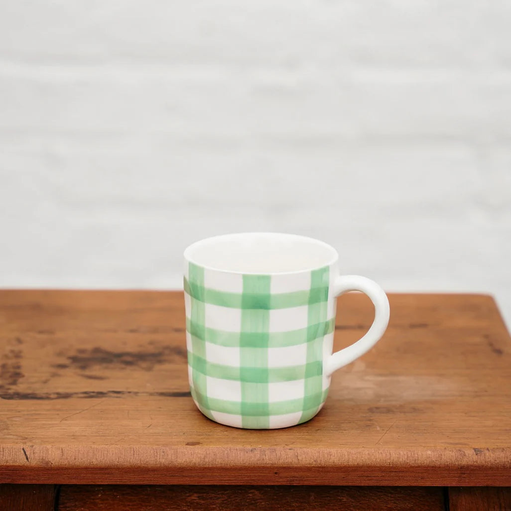 Mug | mint green gingham