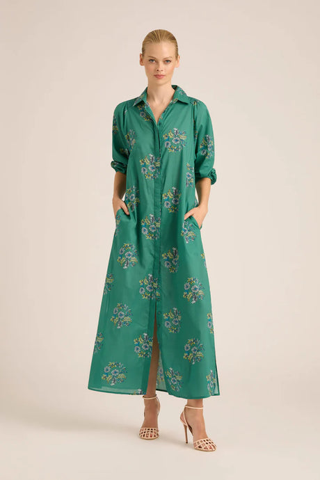 Stevie Fall cupro Dress- Mint