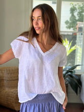 Load image into Gallery viewer, Ellie V Neck Top | White