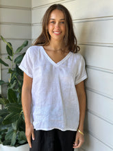 Load image into Gallery viewer, Ellie V Neck Top | White