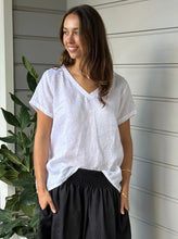 Load image into Gallery viewer, Ellie V Neck Top | White
