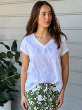 Load image into Gallery viewer, Ellie V Neck Top | White