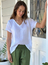 Load image into Gallery viewer, Ellie V Neck Top | White