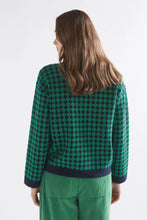 Load image into Gallery viewer, Leira Sweater | Navy/Green Metallic