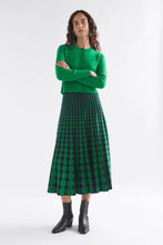 Load image into Gallery viewer, Leira Knit Skirt | Navy/Green Metallic