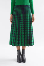 Load image into Gallery viewer, Leira Knit Skirt | Navy/Green Metallic