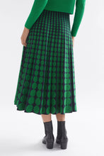 Load image into Gallery viewer, Leira Knit Skirt | Navy/Green Metallic