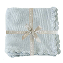 Load image into Gallery viewer, Mini Moss Stitch Blanket | Powder Blue