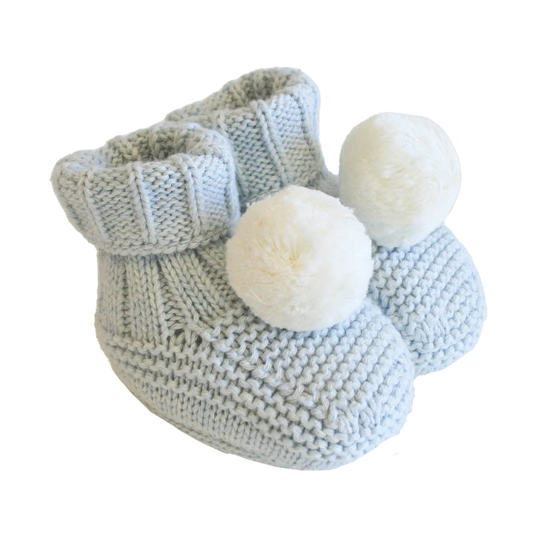 Pom Pom Baby Socks | Powder Blue