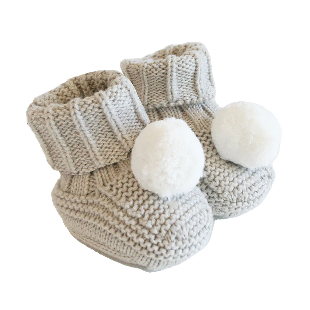 Pom Pom Baby Socks | Latte