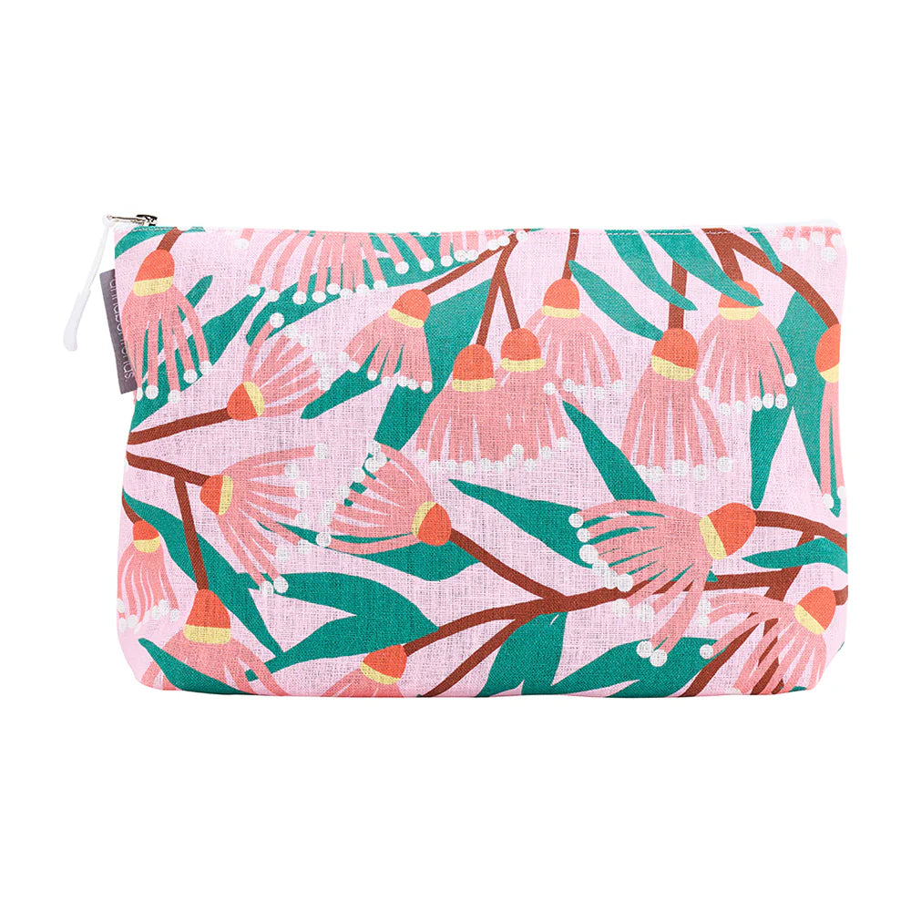Large Cosmetic Bag | Linen | Blossom Branches