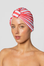 Load image into Gallery viewer, Amelie Shower Cap | Pink Cabana Stripe