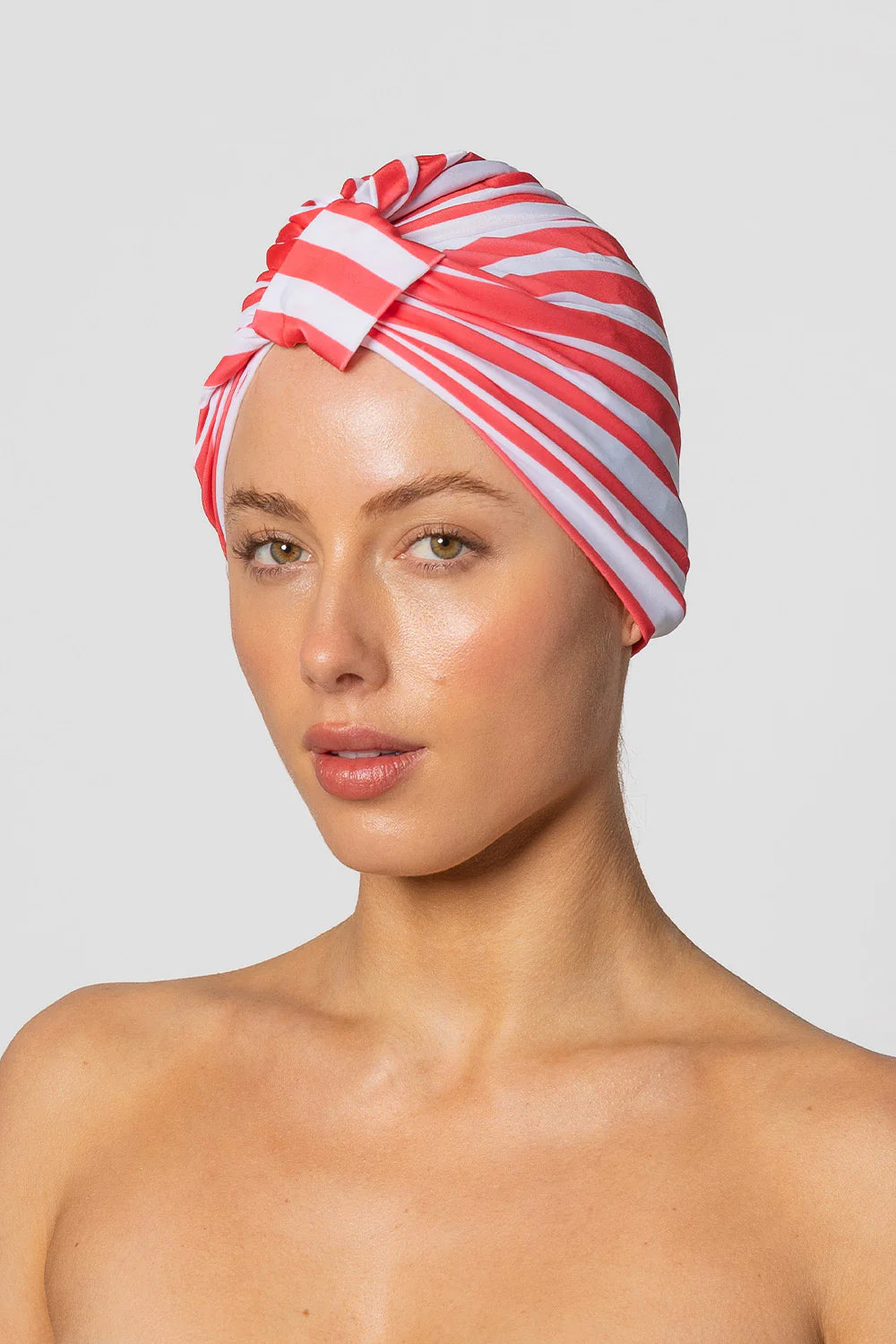 Amelie Shower Cap | Pink Cabana Stripe