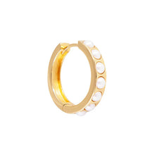 Load image into Gallery viewer, Crystal Pearl Maxi Hoops