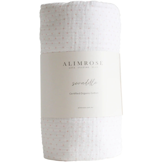 Muslin Swaddle | Pink Spot