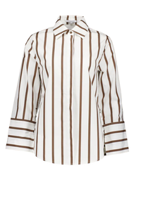 Mark Shirt | Choc Stripe